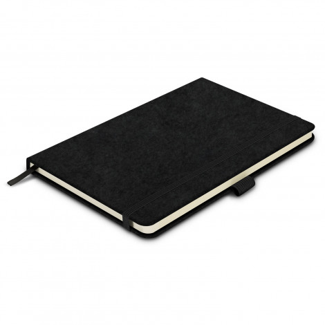 RPET Felt Hard Cover Notebook 121842 | Black - Front