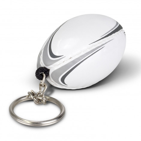 Rugby Ball Key Ring 121978 | White