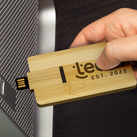Bamboo Credit Card Flash Drive 8GB 122325 | Feature