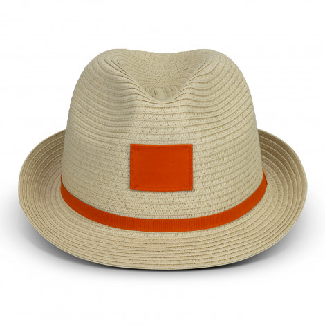 Bruno Fedora Hat 122327 | Natural/Orange