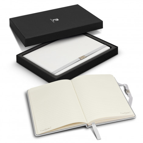 Pierre Cardin Novelle Notebook Gift Set 122399 | White - Open