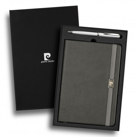 Pierre Cardin Novelle Notebook and Pen Gift 122400 | Grey