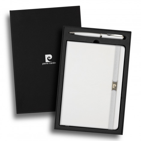 Pierre Cardin Novelle Notebook and Pen Gift 122400 | White