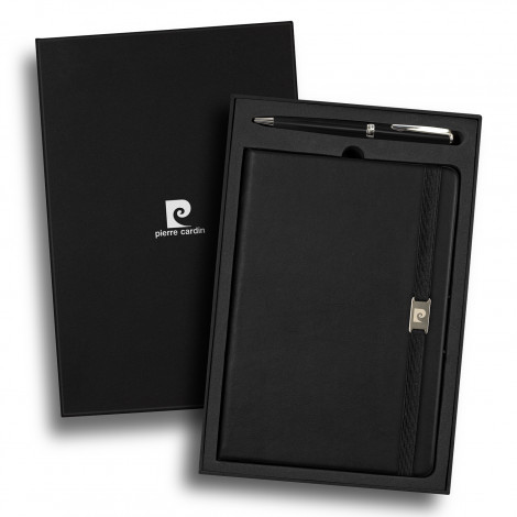 Pierre Cardin Novelle Notebook and Pen Gift 122400 | Black
