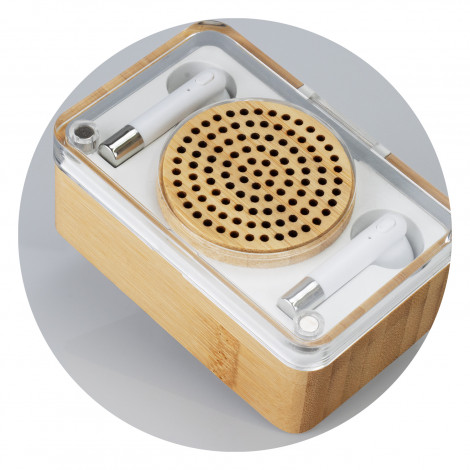 Bamboo Wireless Speaker & Earbud Set 122475 | Speaker