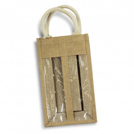 Serena Jute Double Wine Carrier 122950 | Natural