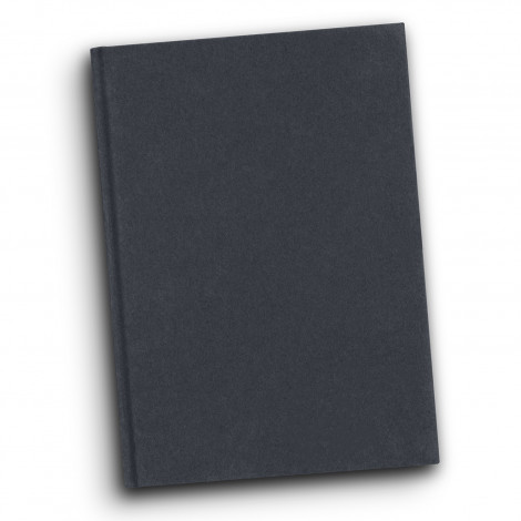 Recycled Cotton Hard Cover Notebook 123146 | Navy - Closed