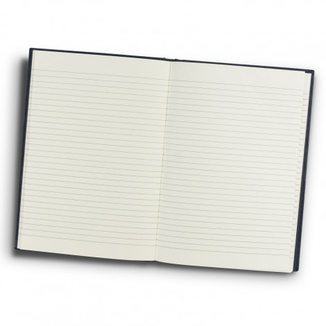 Recycled Cotton Hard Cover Notebook 123146 | Navy - Open