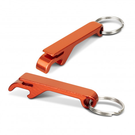 Snappy Metal Bottle Opener Key Ring 123584 | Orange