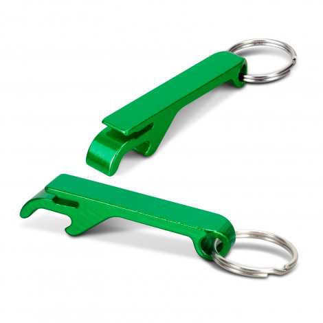 Snappy Metal Bottle Opener Key Ring 123584 | Green