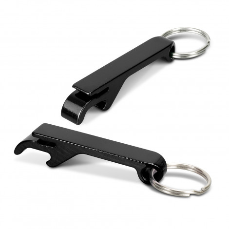 Snappy Metal Bottle Opener Key Ring 123584 | Black
