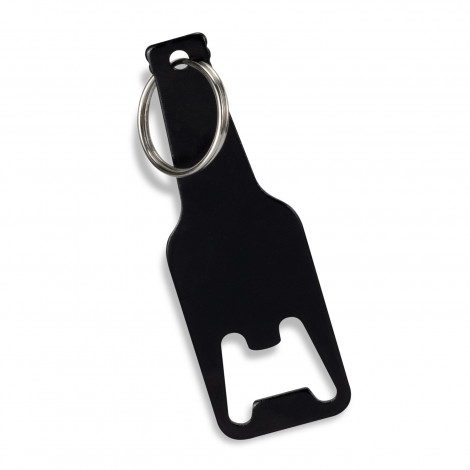 Beverage Bottle Opener Key Ring 123586 | Black