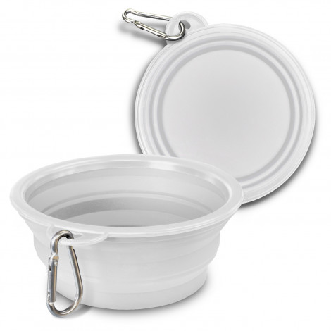 Silicone Collapsible Pet Bowl 123710 | White