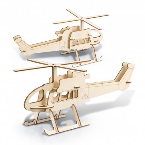 BRANDCRAFT Helicopter Wooden Model 124040 | Assembled