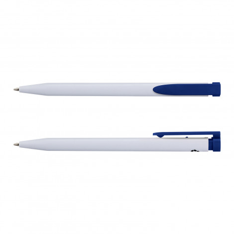 Recycled Plastic Pen 124857 | White/Blue