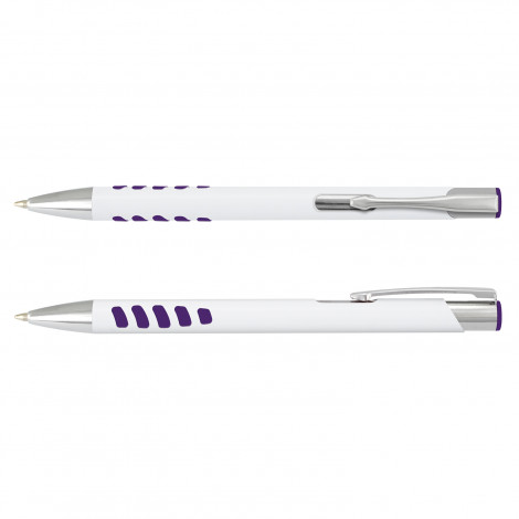 Panama Grip Pen - White Barrel 124903 | White/Purple