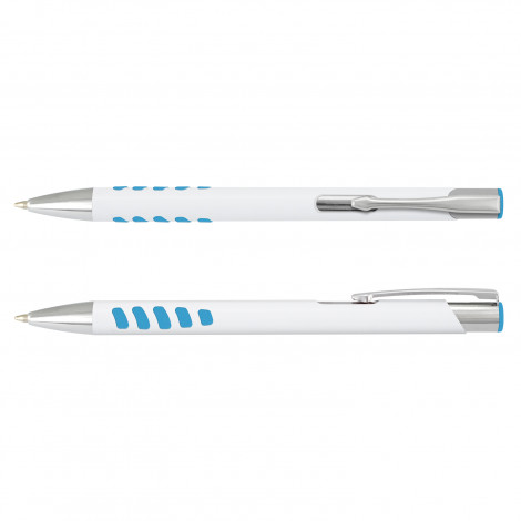 Panama Grip Pen - White Barrel 124903 | White/Light Blue