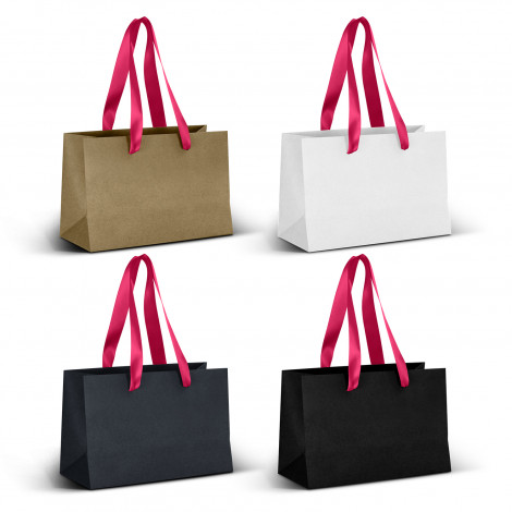 Small Ribbon Handle Paper Bag 125056 | Pink Ribbon