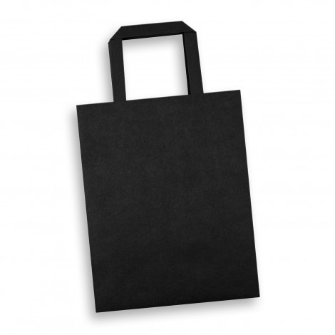 Medium Flat Handle Paper Bag Portrait 125060 | Black