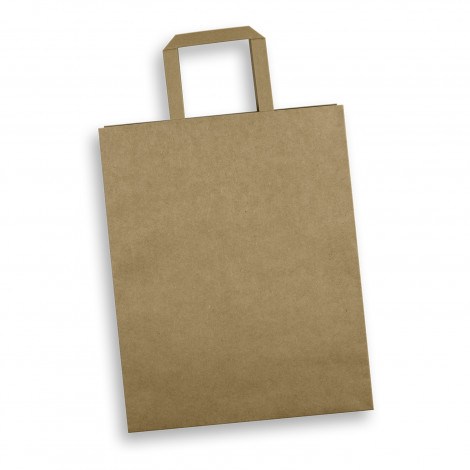 Large Flat Handle Paper Bag Portrait 125061 | Natural