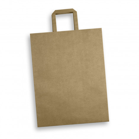Extra Large Flat Handle Paper Bag Portrait 125062 | Natural