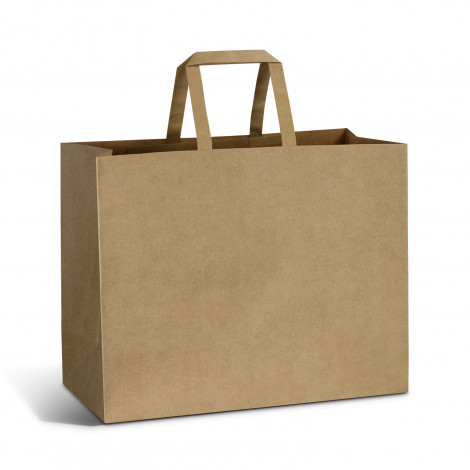 Large Flat Handle Paper Bag Landscape 125941 | Detail