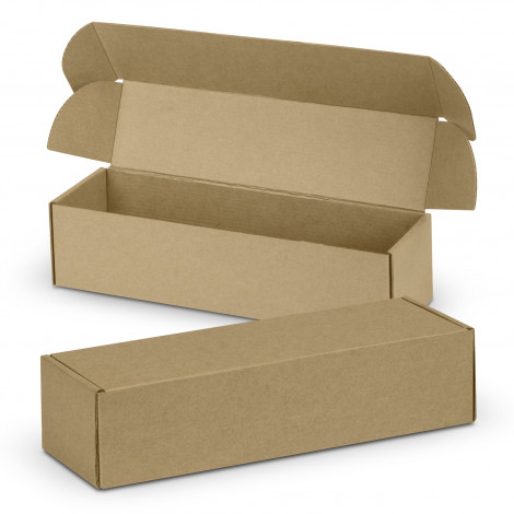 Die Cut Box with Locking Lid - 295x76x76mm 126237 | Natural/Natural