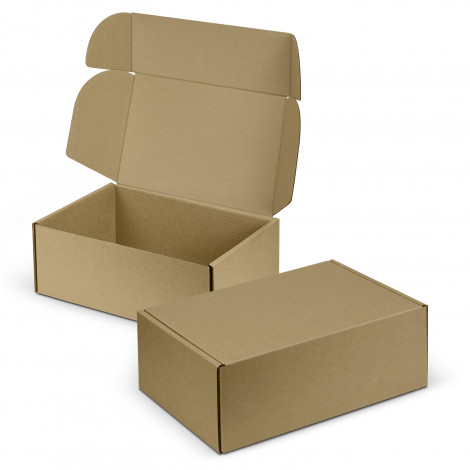 Die Cut Box with Locking Lid - 360x260x134mm 126238 | Natural/Natural
