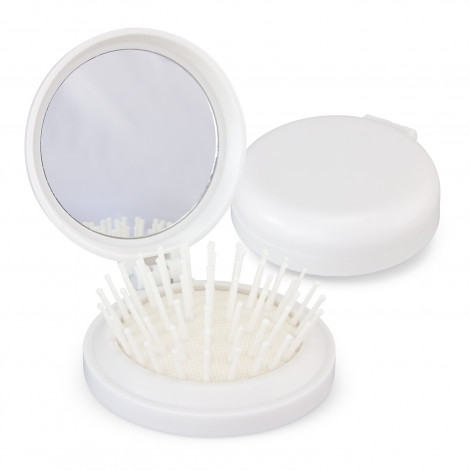 Compact Brush with Mirror 200210 | White